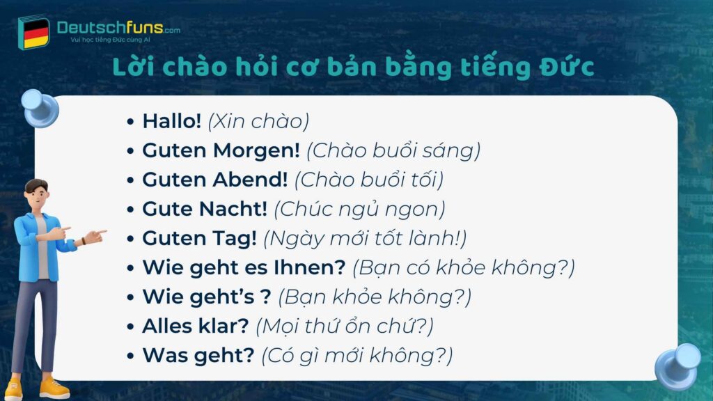 xin chào tiếng đức